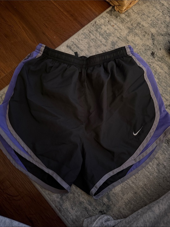 Nike Pants - Nike Black Athletic Shorts with Purple and Gray Trim